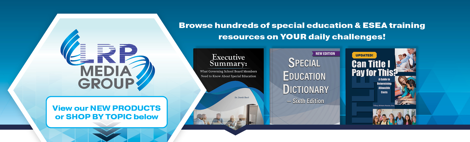 Browse hundreds of special education & ESEA training  resources on YOUR daily challenges! 