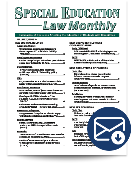 Special Education Law Monthly