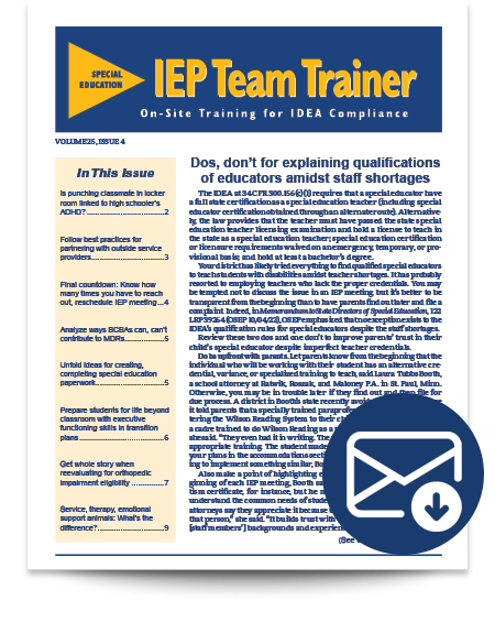 IEP Team Trainer